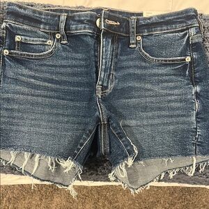 Frayed Hem Denim Shorts